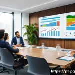 Home 21 BB 세일즈 프로세스 개선을 위한 효과적인 프레젠테이션 기술 - A modern corporate meeting room scene with a diverse group of Brazilian business professionals engag...